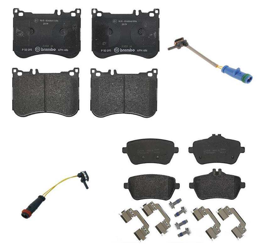 Brembo Disc Brake Pads Kit - Front and Rear (Low-Met)